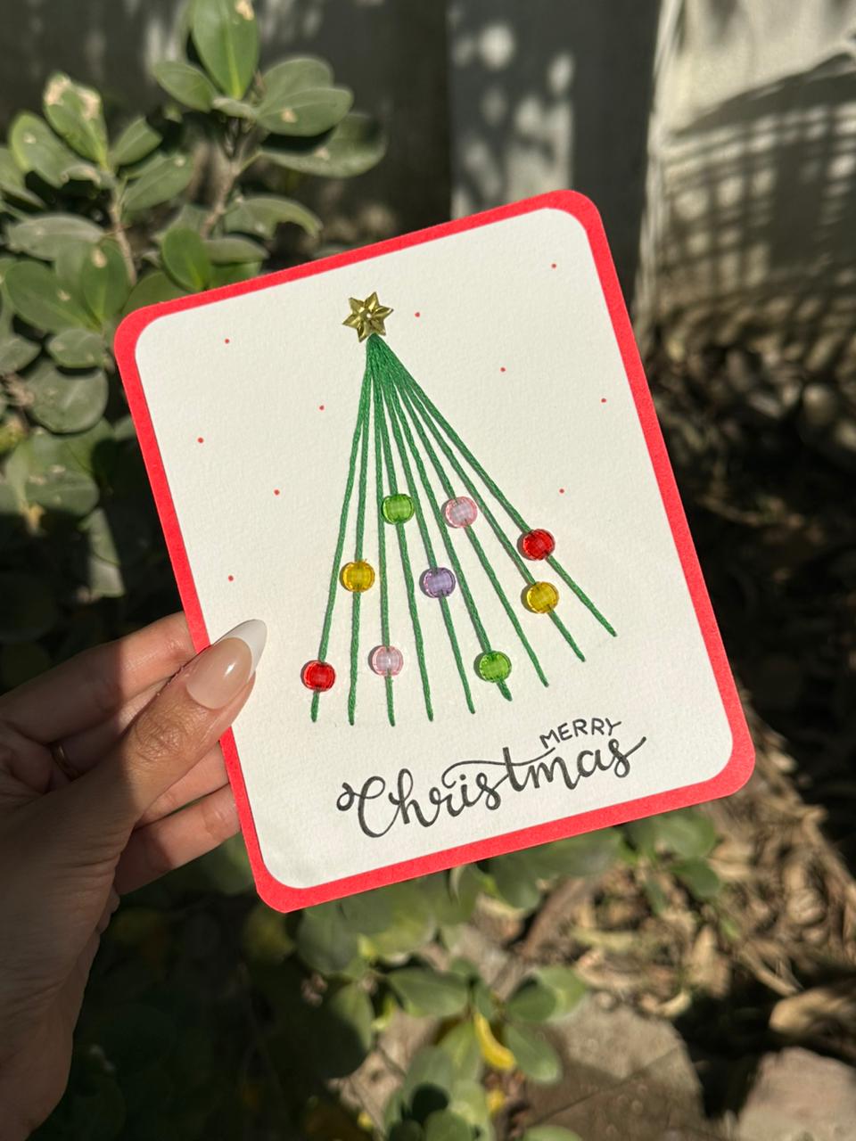Bead & Thread Christmas Card