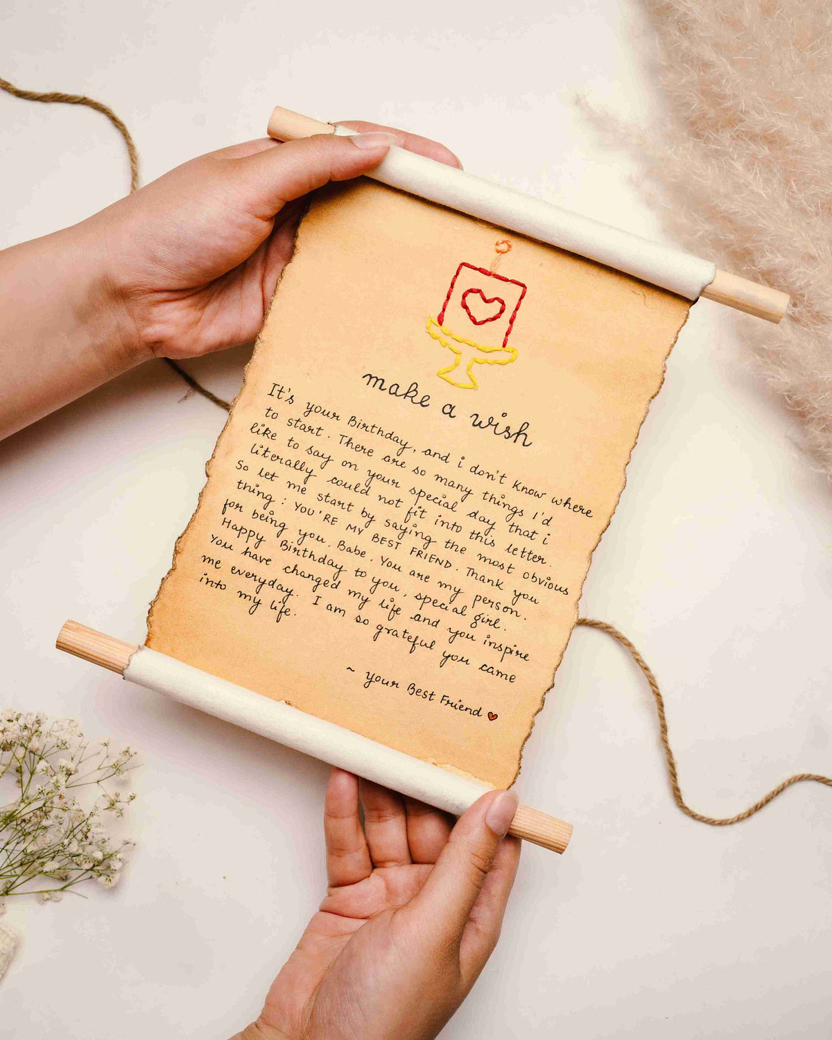 Vintage Scroll Letter Birthday