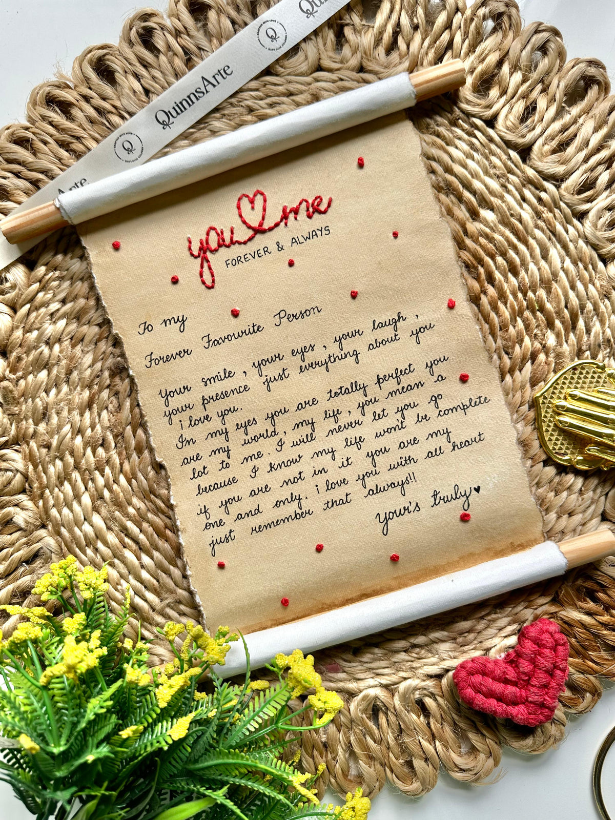 You & Me Vintage Letter