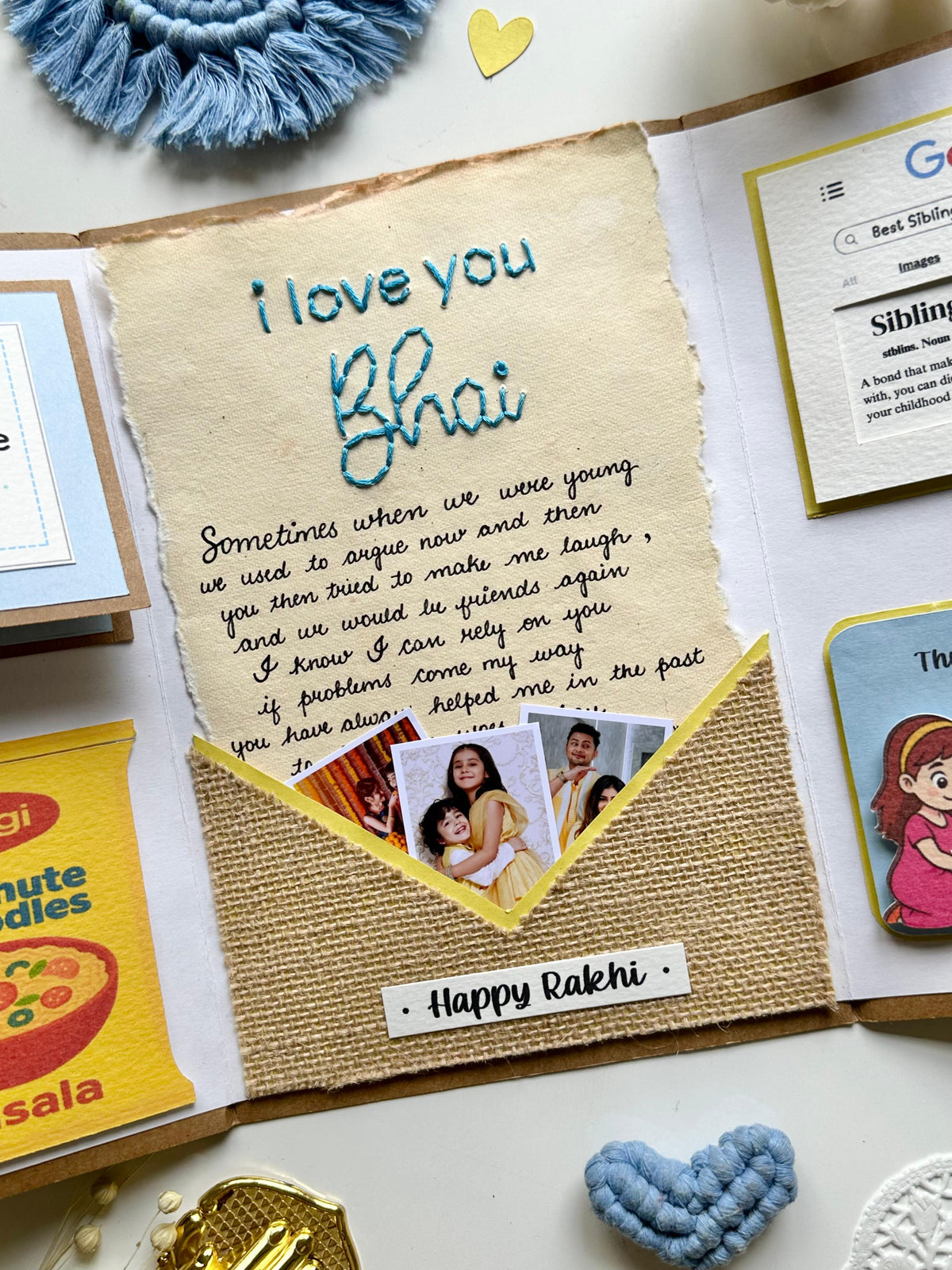 I Love You Bhai Creative Letter Card