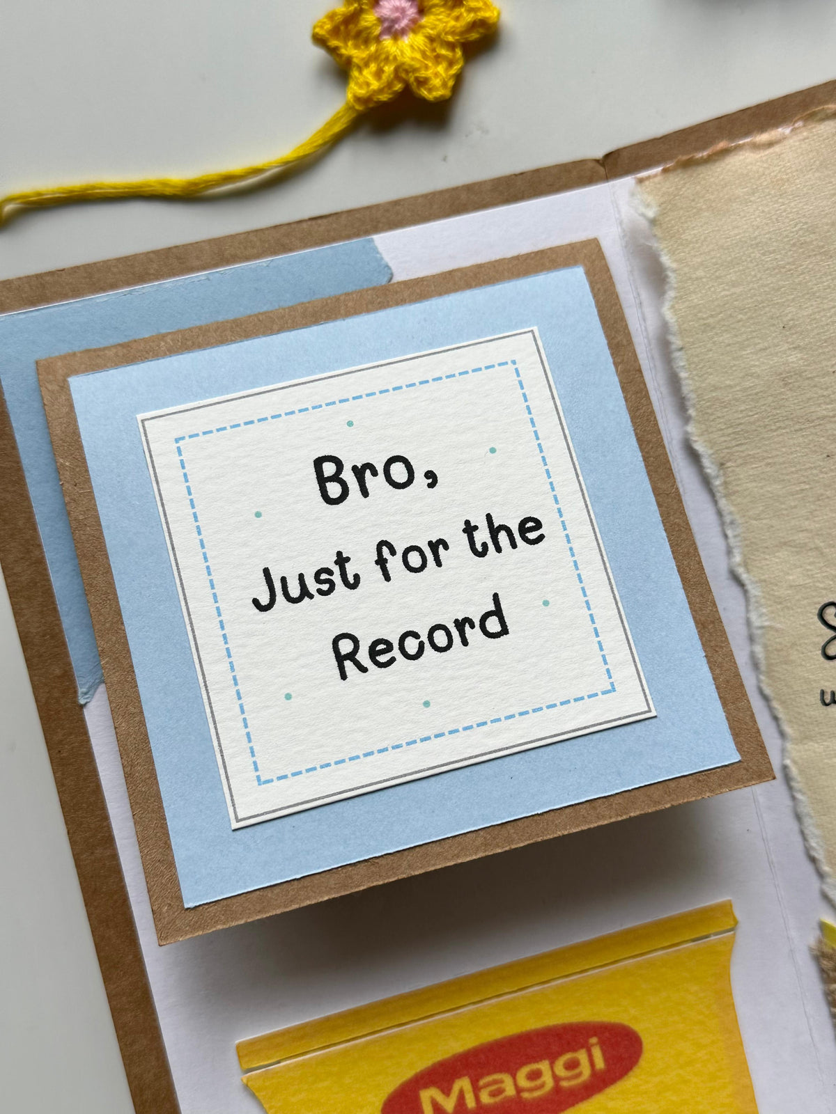 I Love You Bhai Creative Letter Card