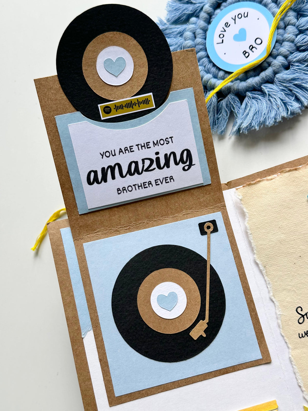 I Love You Bhai Creative Letter Card