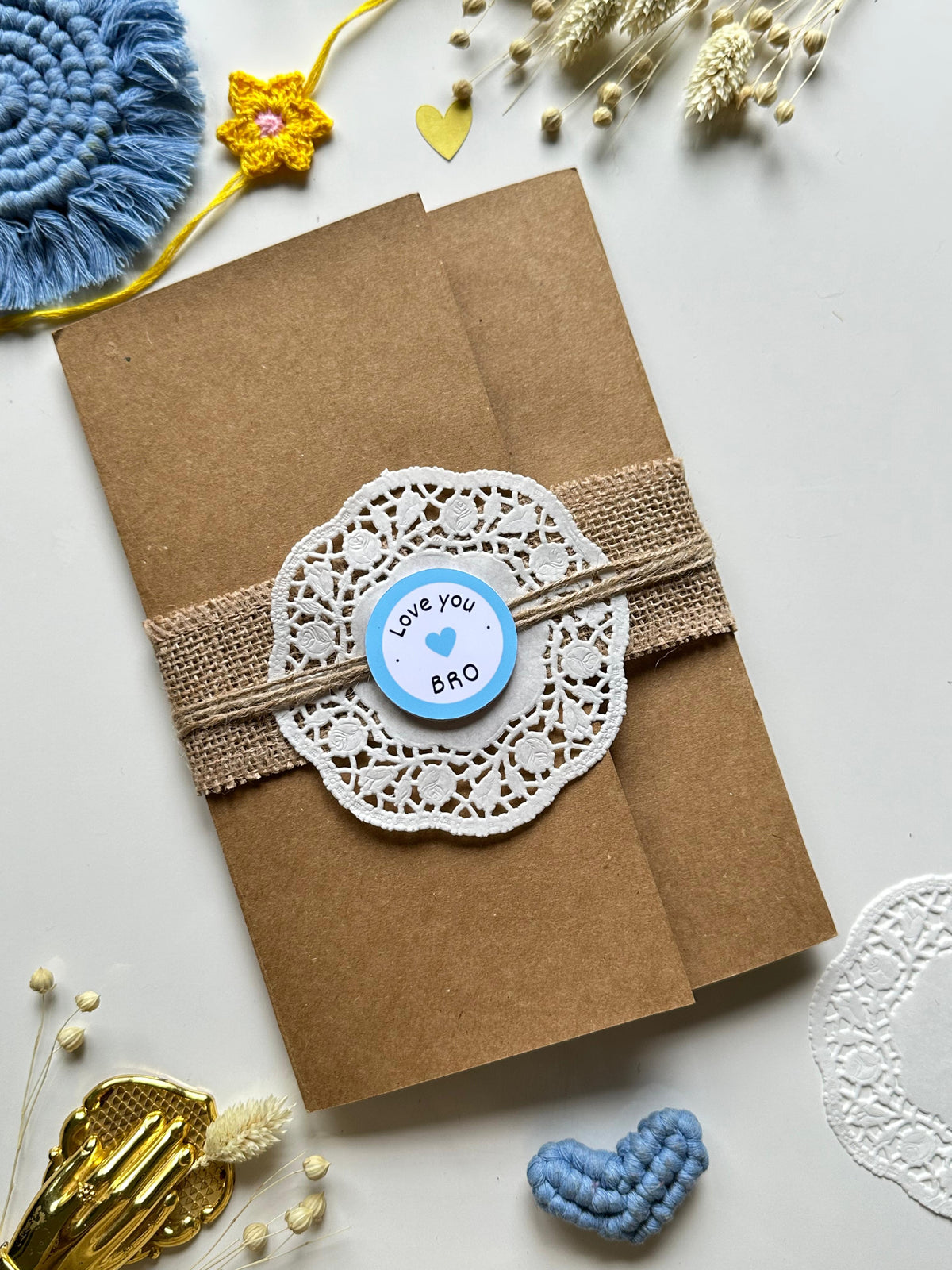 I Love You Bhai Creative Letter Card