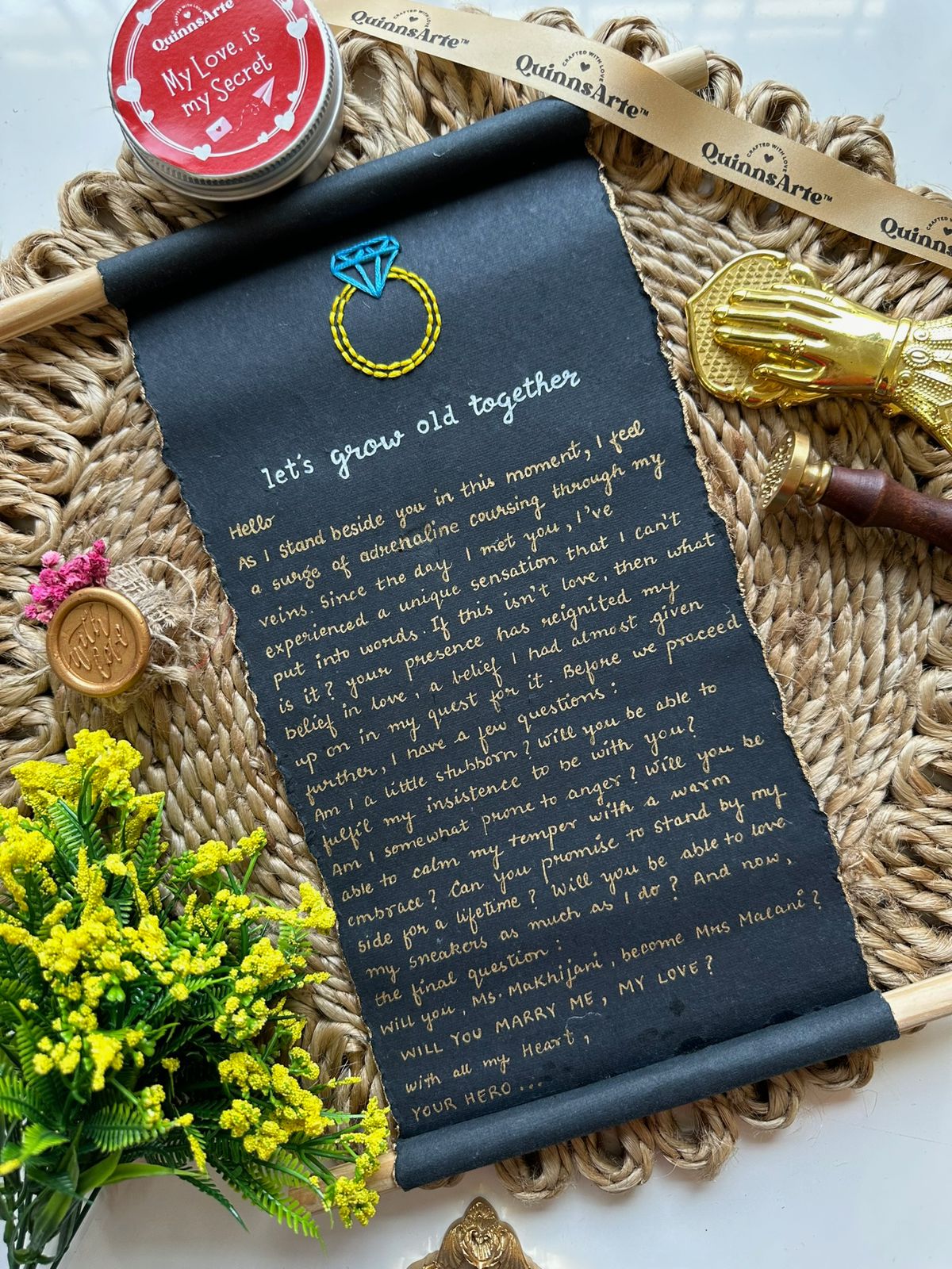 Let’s Grow Old Together Scroll Letter