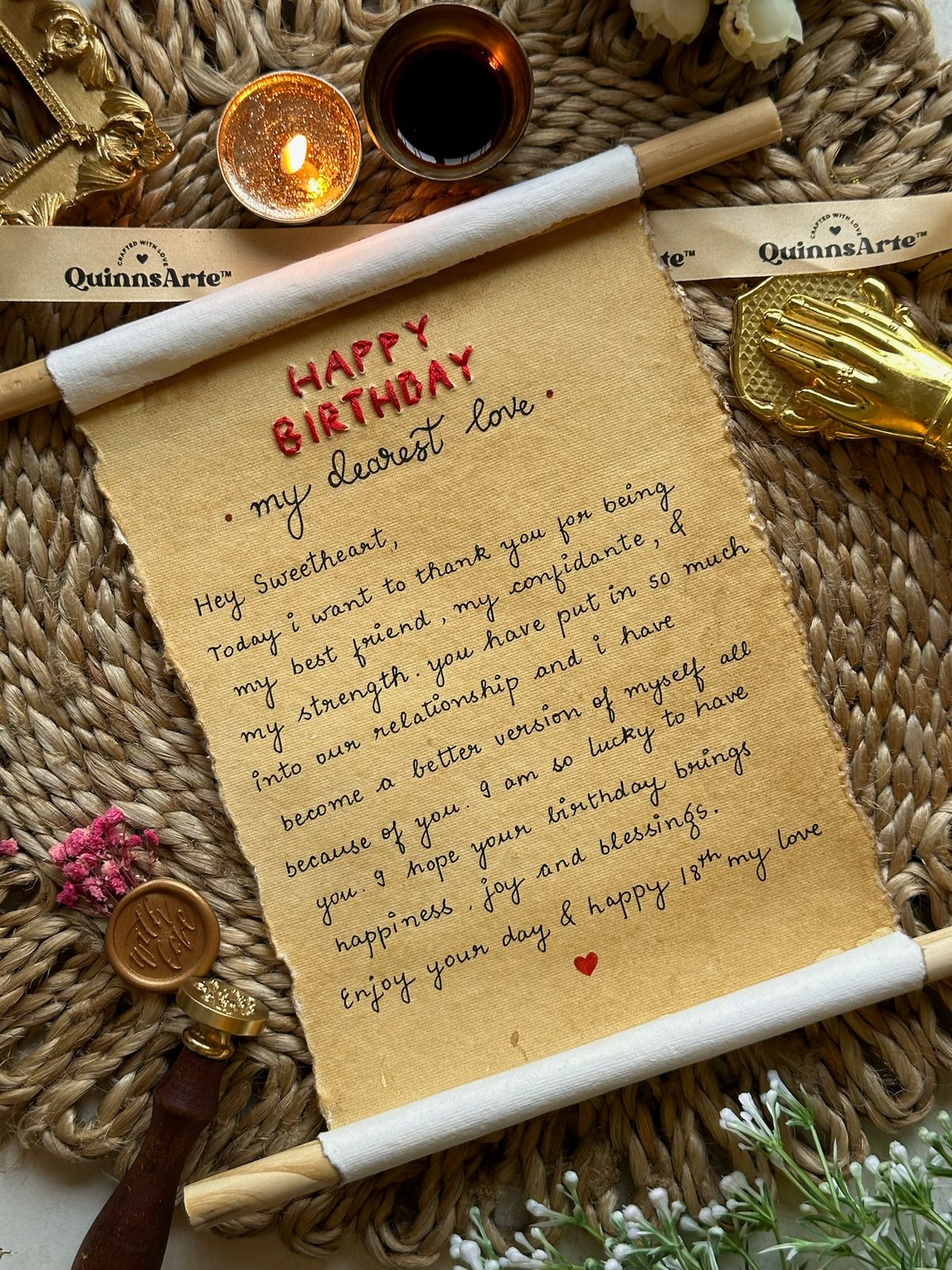 Happy Birthday Vintage Letter