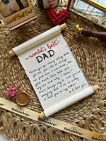 World's Best Dad Mini Scroll
