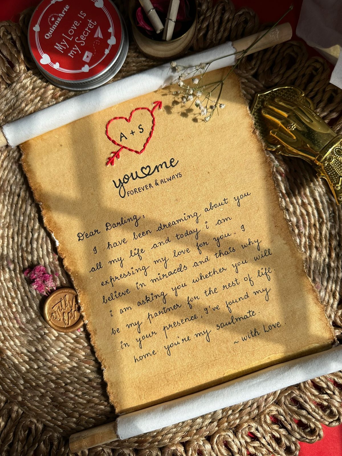 You andMe Vintage Letter