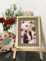 Embroidered Rose photo frame