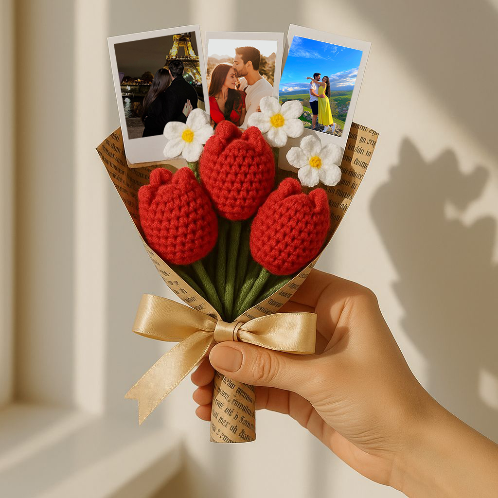 Tulip Crochet Photo Bouquet