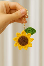 Sunflower Crochet Keychain
