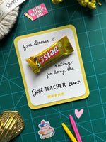 5 Star Teacher’s Day Card