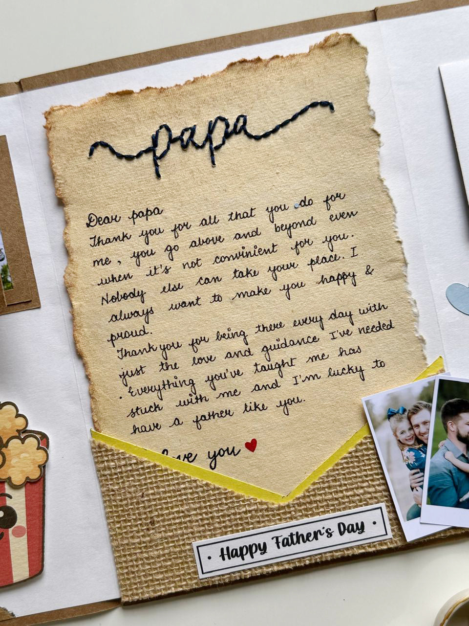 Love You Papa Three Fold Card