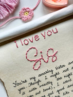 I love you Sis Letter