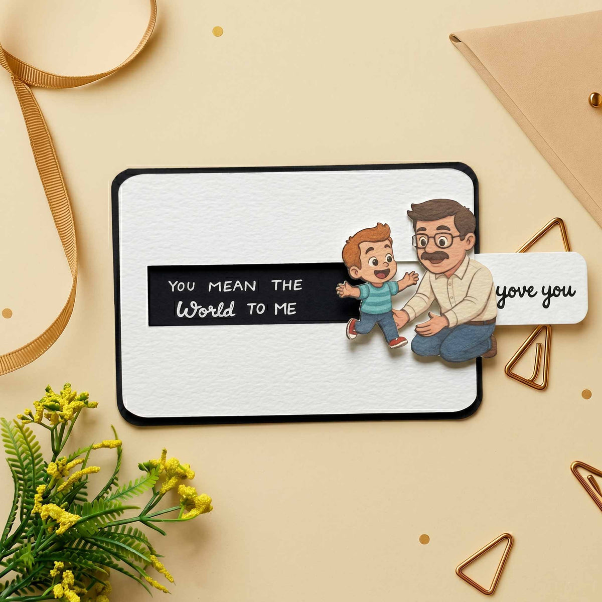 Father & Son Hug Slider Card