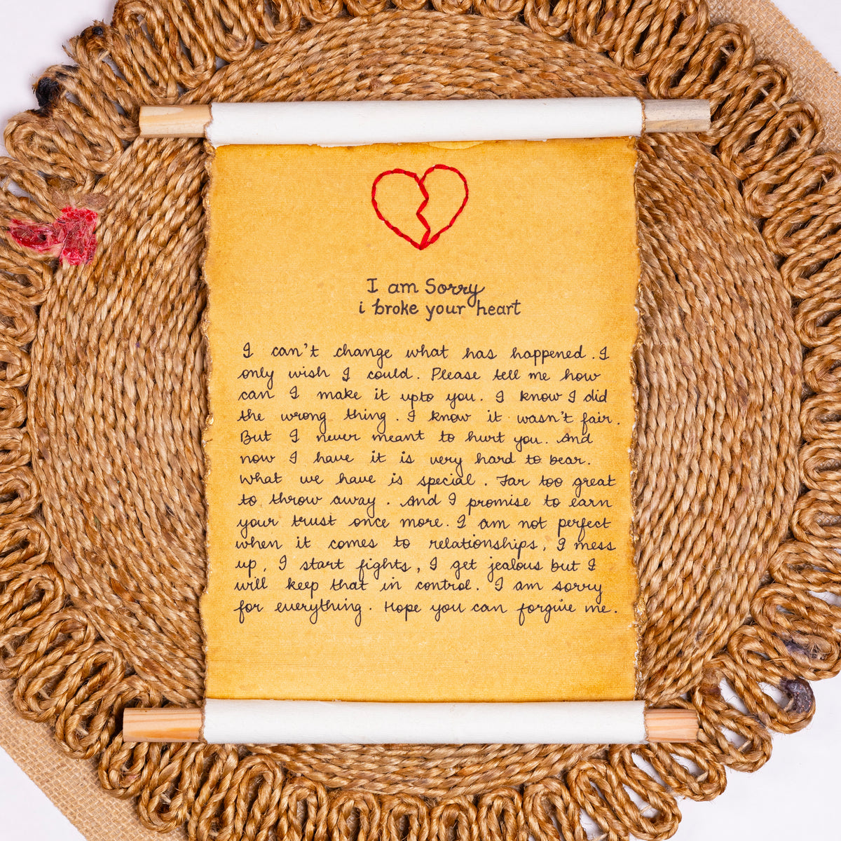 I am Sorry Vintage letter