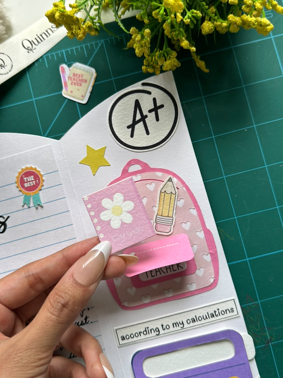 Teachers Day Tri Fold Card