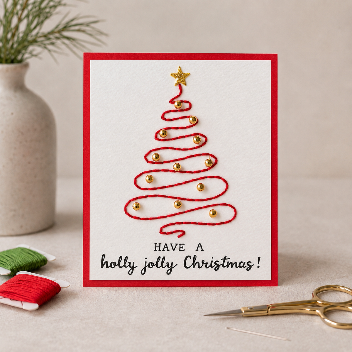 Holly Jolly Christmas Tree Template