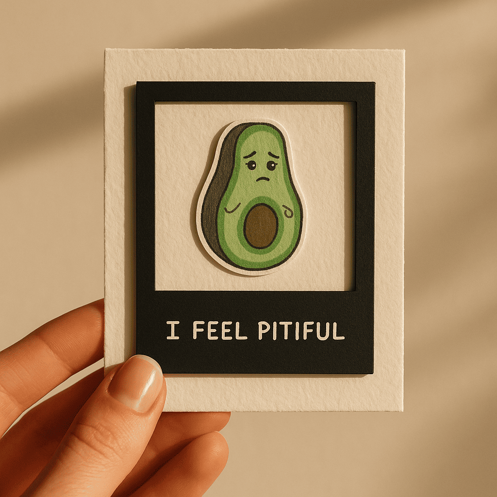 I Feel Pitiful Polaroid Card– quinns-arte