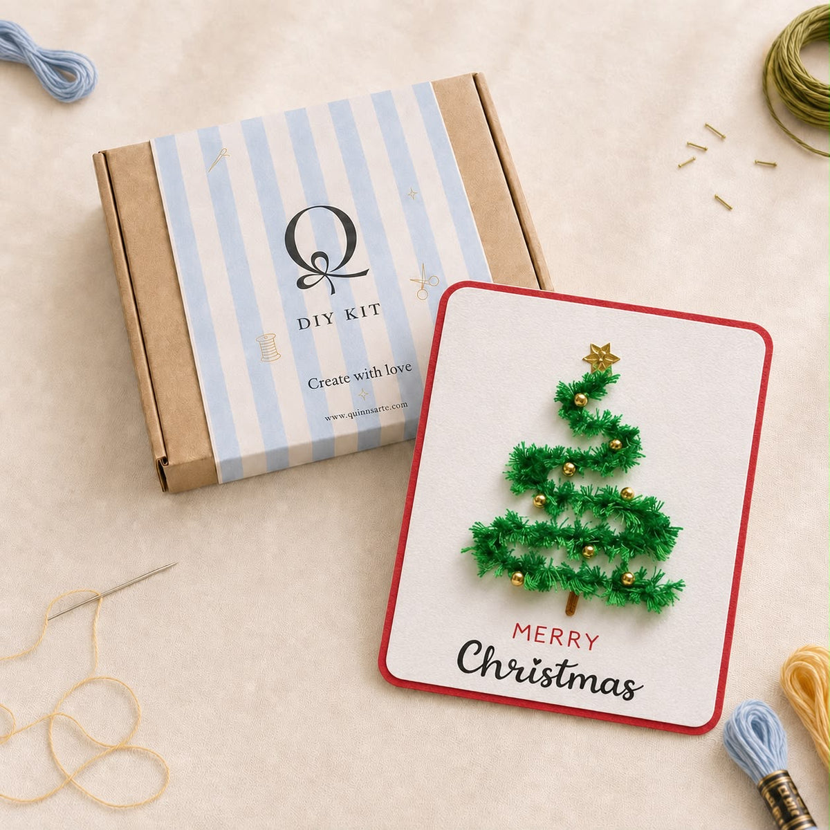 Furry Christmas Tree Thread DIY Kit
