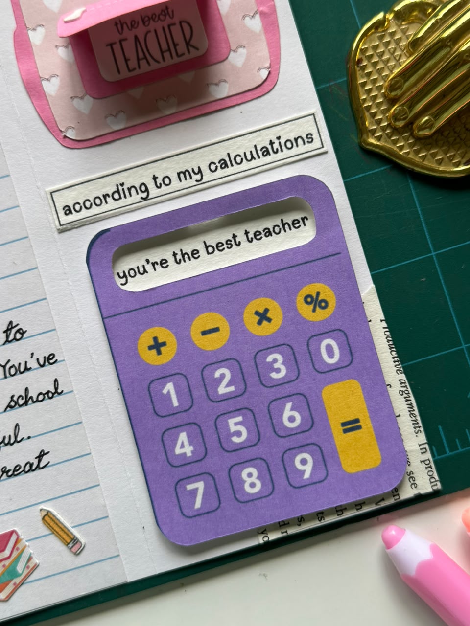 Teachers Day Tri Fold Card