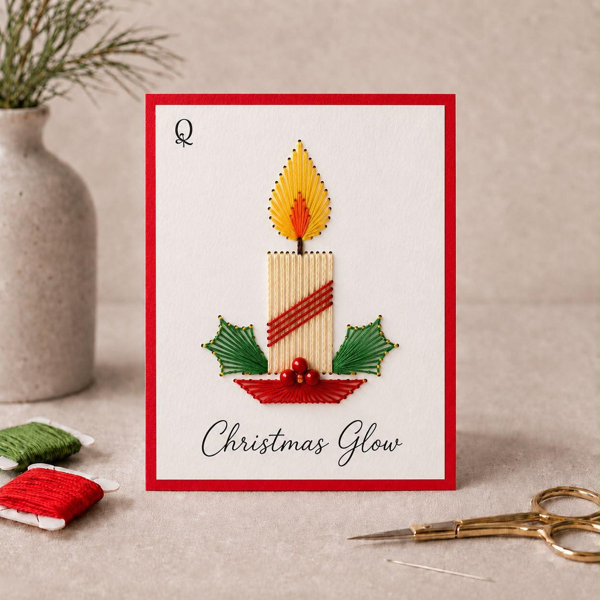 Warm and Bright Candle Christmas Template
