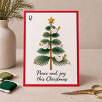 Peace and Joy Christmas Tree Template