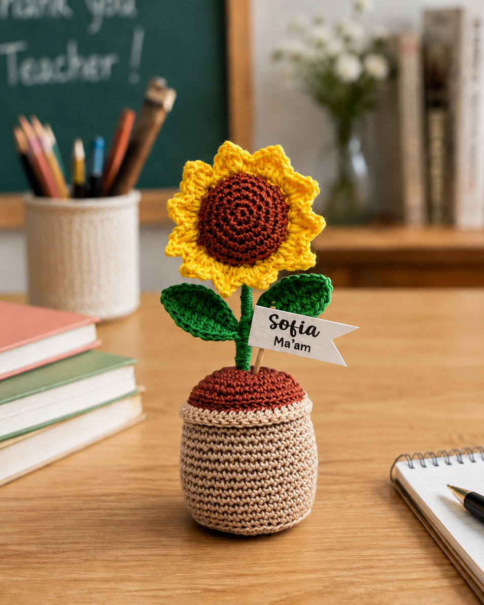 Teacher's day Sunflower Pot
