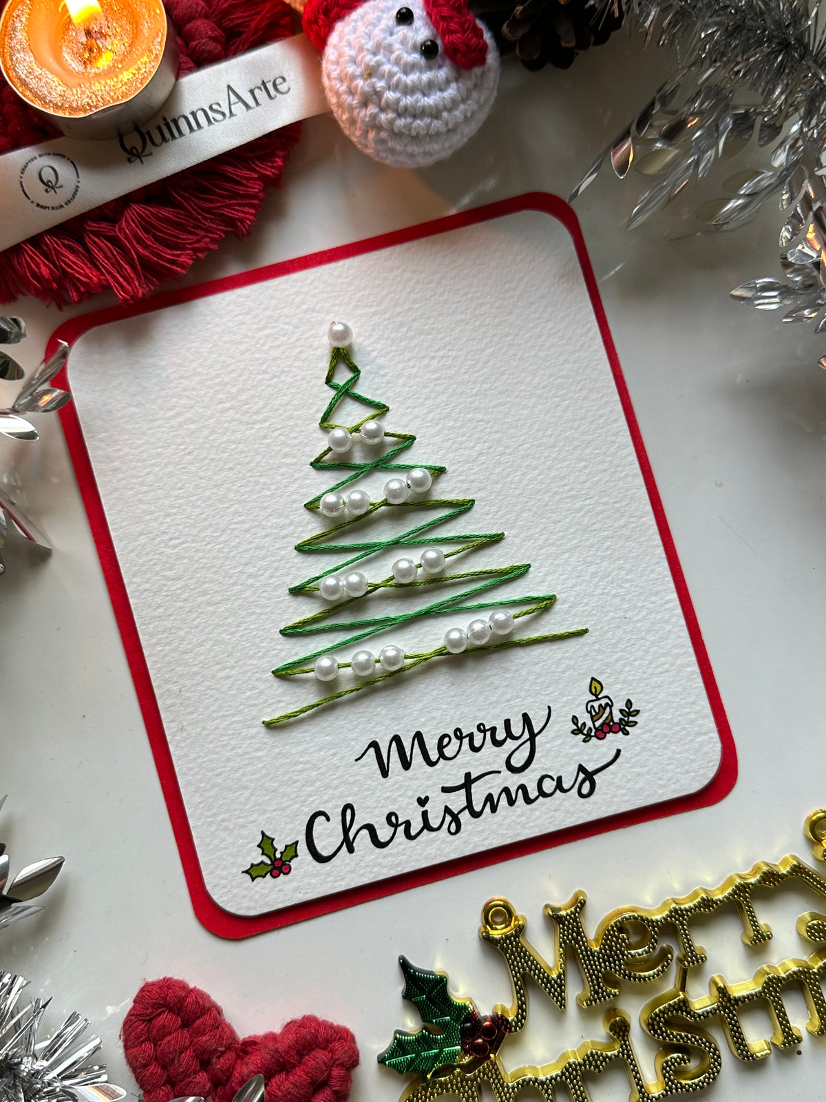 Christmas Tree Pearl Card