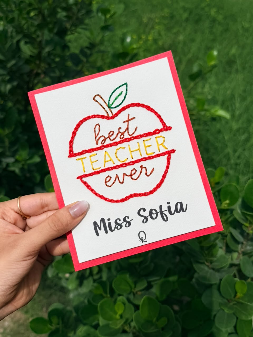 Best Teacher Ever Thread Card