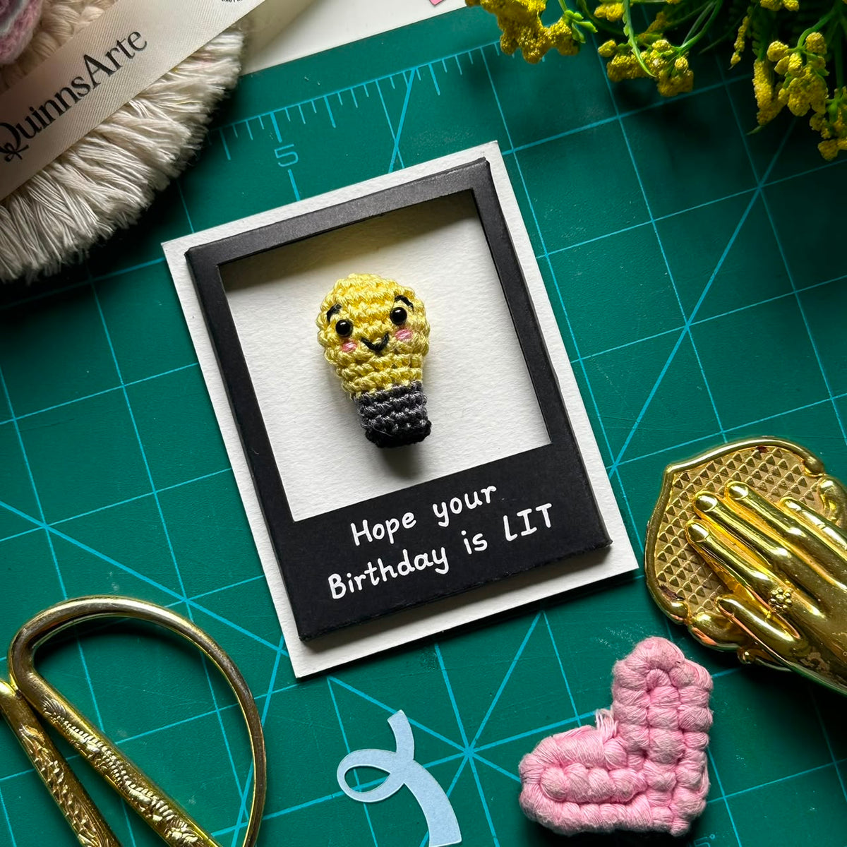 Lit Bulb Polaroid Card