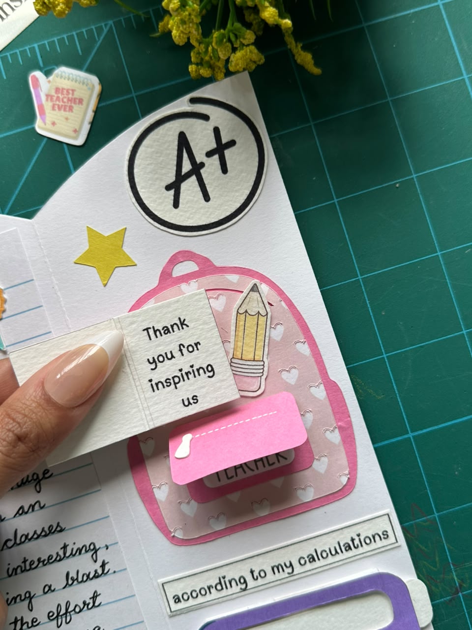 Teachers Day Tri Fold Card