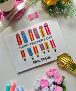 Colorful Pencils Teachers Day Thread Card