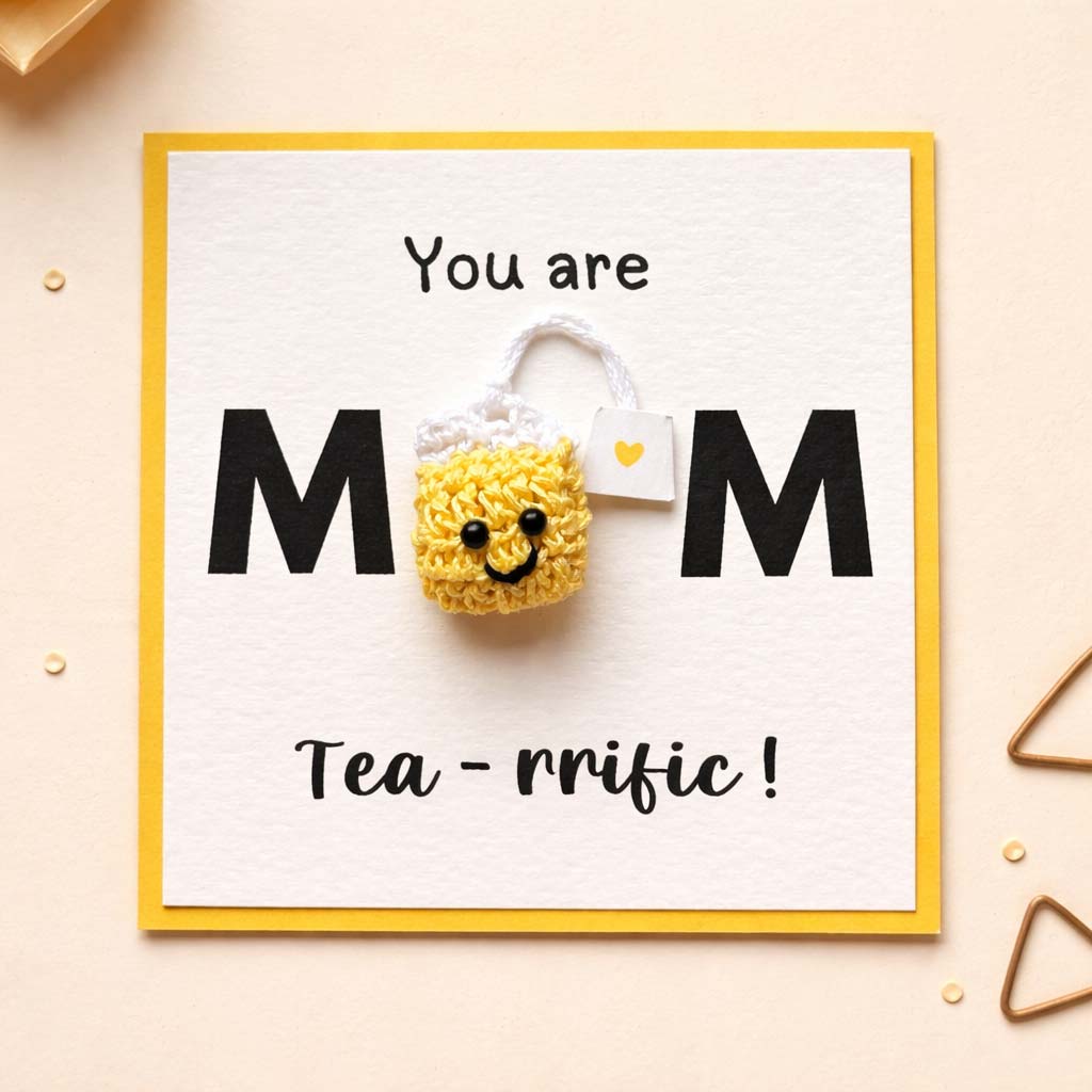 Tea-rrific Mom Crochet Card