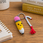 Teachers day Pencil Crochet Keychain