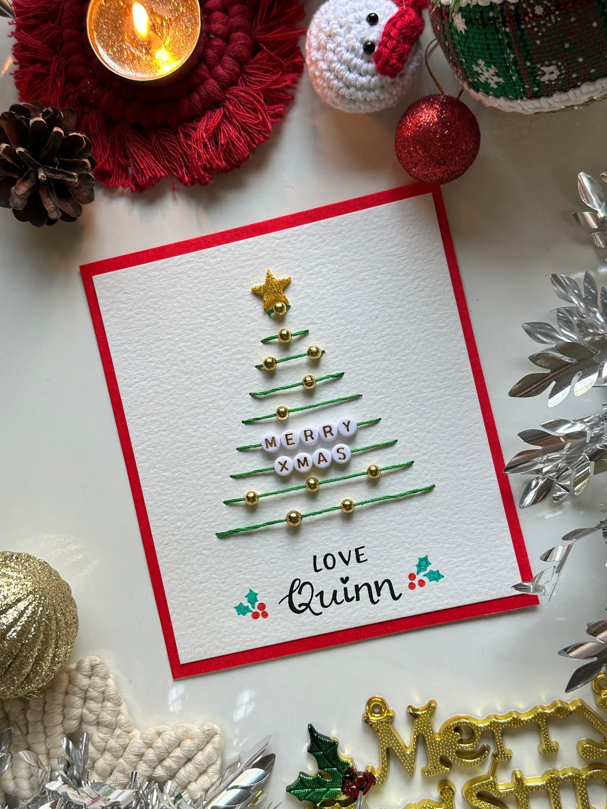 With love Christmas Thread Card