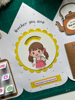 Pencil Shaped TriFold Teachers Day Card
