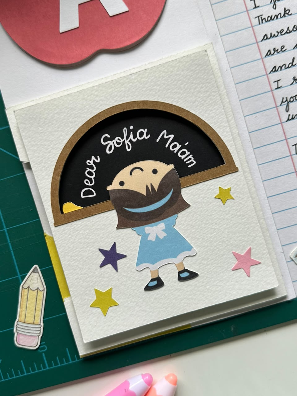 Teachers Day Tri Fold Card