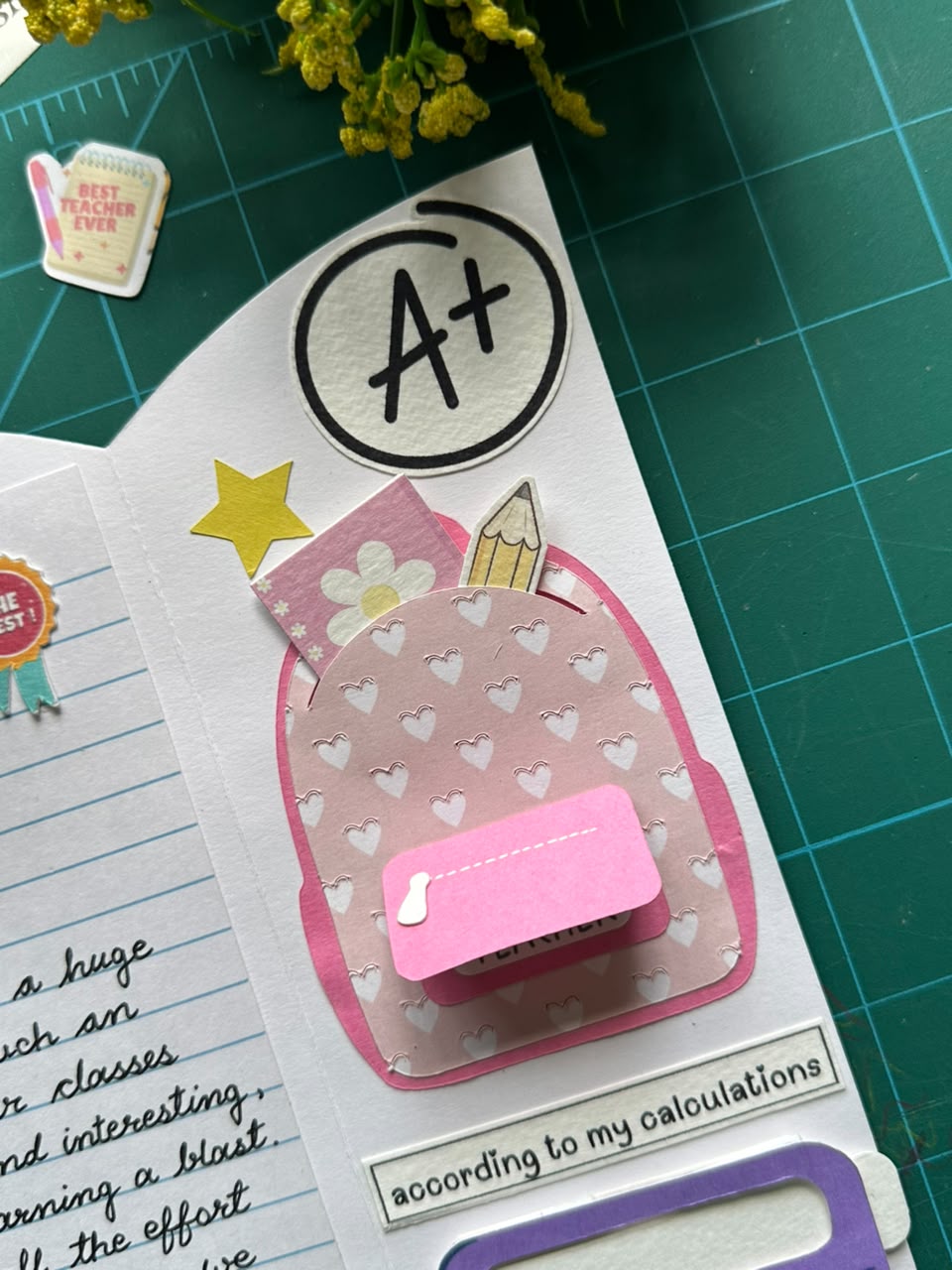 Teachers Day Tri Fold Card