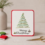 Christmas Tree Pearl Card Template