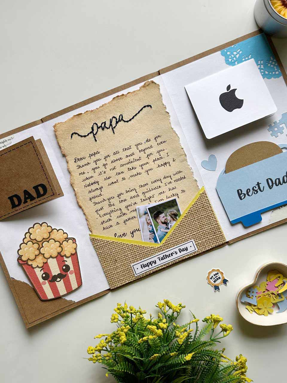 Love You Papa Three Fold Card