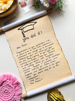 Graduation Scroll Letter