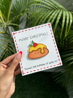 Pudding Christmas Card Pun Card