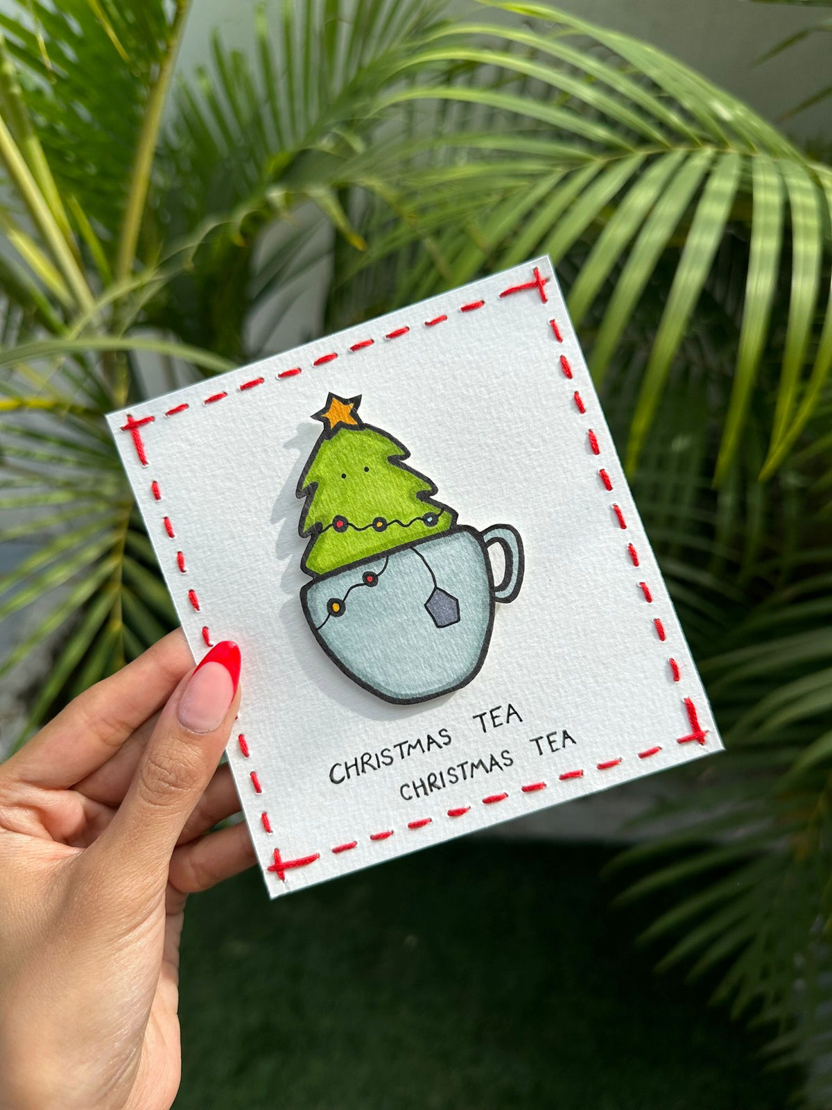 Tea Christmas Pun Card