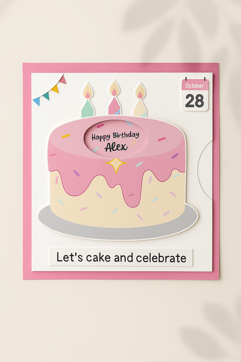 Rotating Cake Card