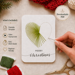 Christmas Heart Thread Card Template