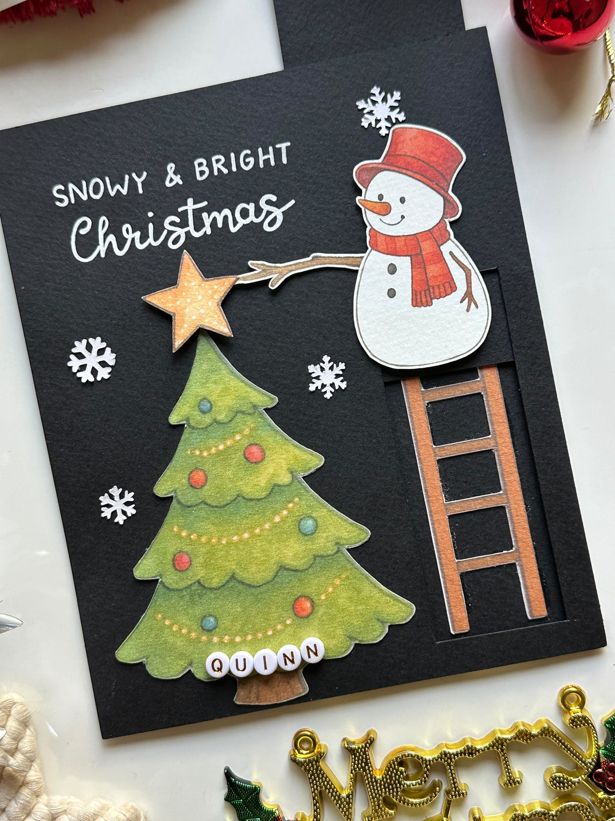 Snowman Slider Card Printable Template