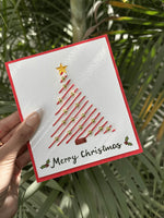 Red Thread Christmas Tree Card