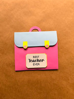 Teachers Day Bag Card