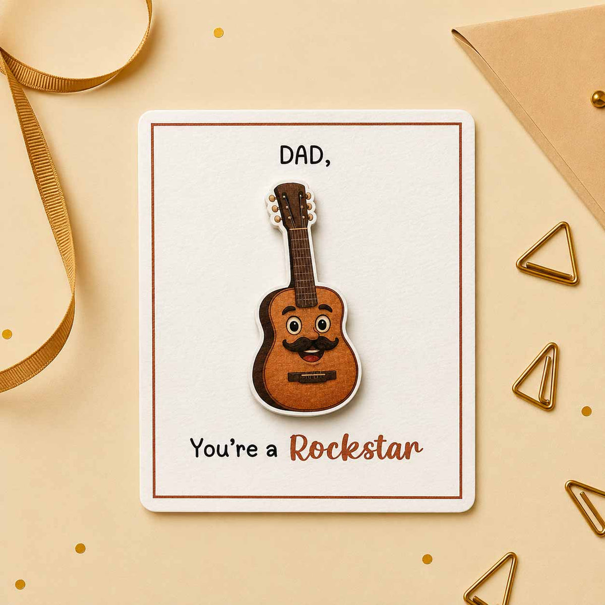 Rockstar Dad Guitar Card