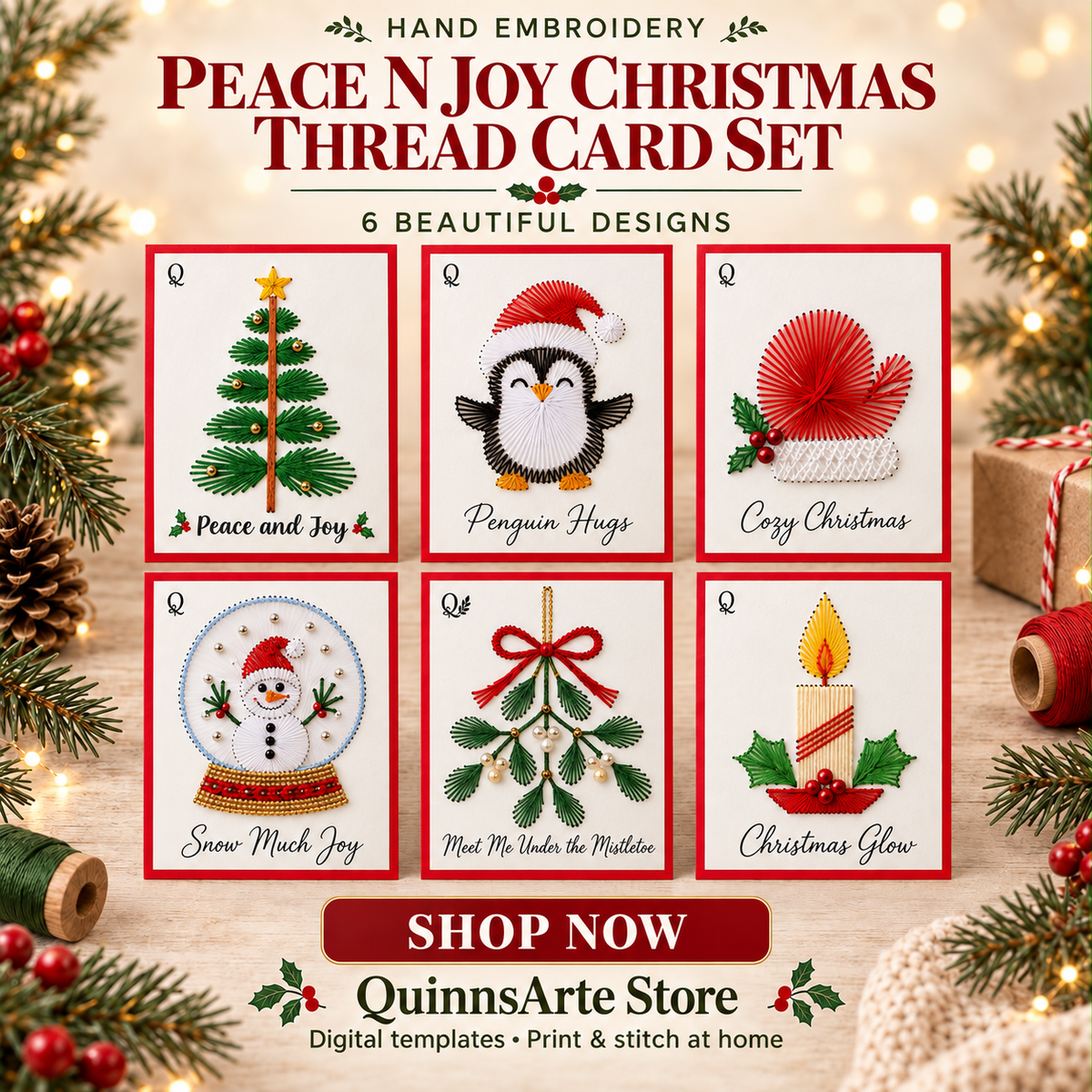 Peace and Joy Christmas Bundle Template